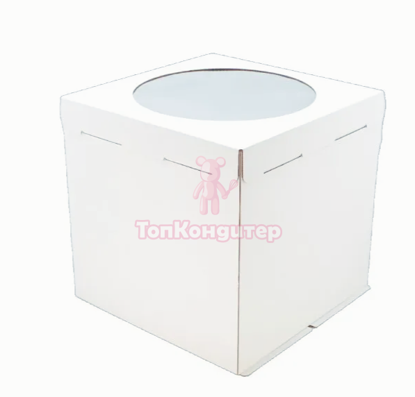 Коробка для торта 30 см*30 см*45 см с окном