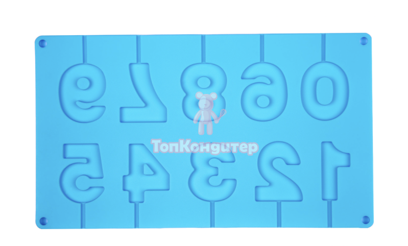 Форма для леденцов 10 ячеек "Цифры" 28,5 см*16,5 см*0,7 см