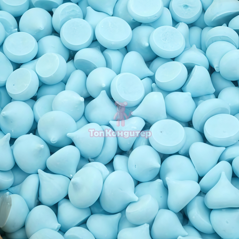 Безе (гладкие) голубые 1 см 0,06