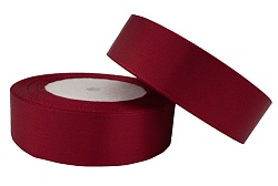 Лента атласная 2,5 см Бордовый 23 м