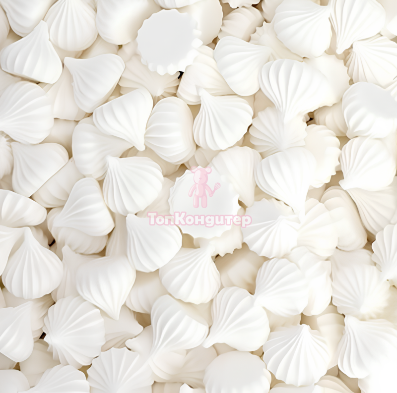 Безе (рифленое) белое 2,5 см 0,06 кг