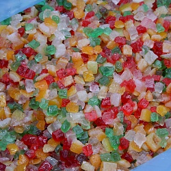 Цукаты фруктовый салат 0,6 см*6 см 200 гр, Румыния