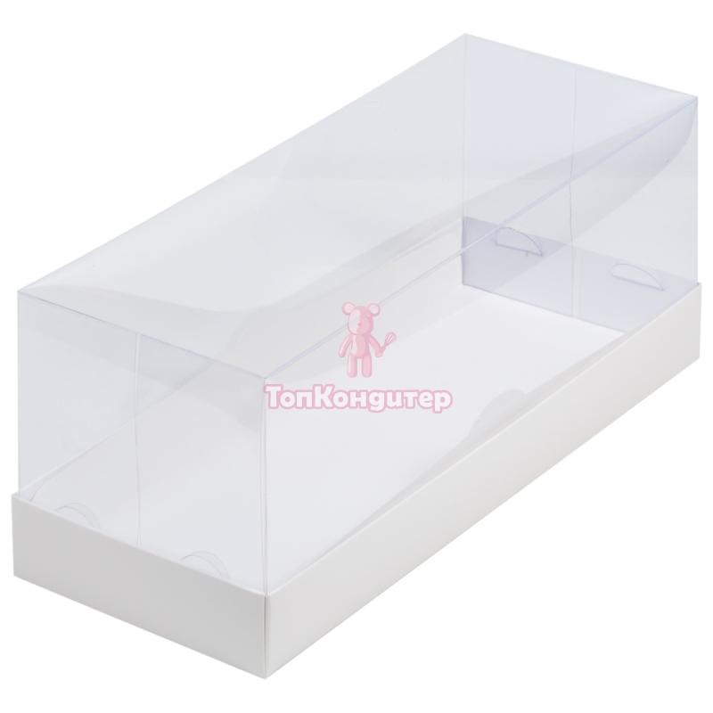 Коробка под рулет 35 см*12 см*12 см белая с пластиковой крышкой и ложементом