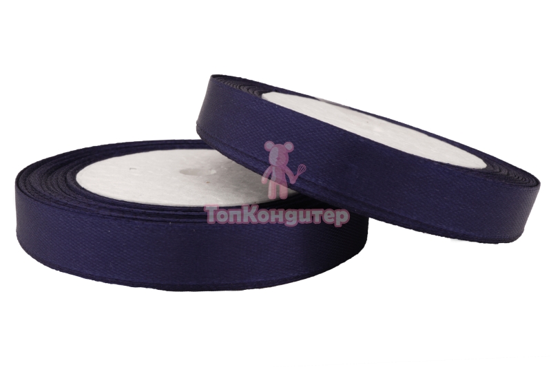 Лента атласная 1,2 см Сапфирово-синий 23 м