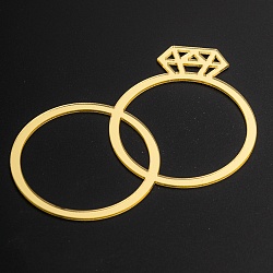 Топпер без шпажки "Кольца" золотой 9*6 см