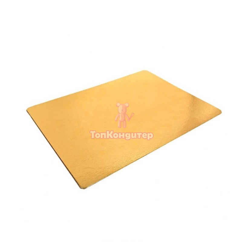 Подложка для торта "Золото/Белая" 37 см*28 см, толщина 3,2 мм